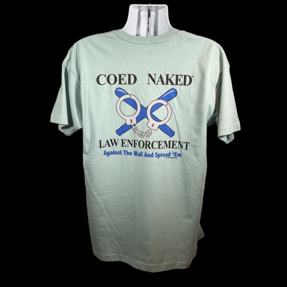 Coed Naked Law Enforcement Graphic Tee Shirt NWOT Men’s SZ L - Picture 2 of 6